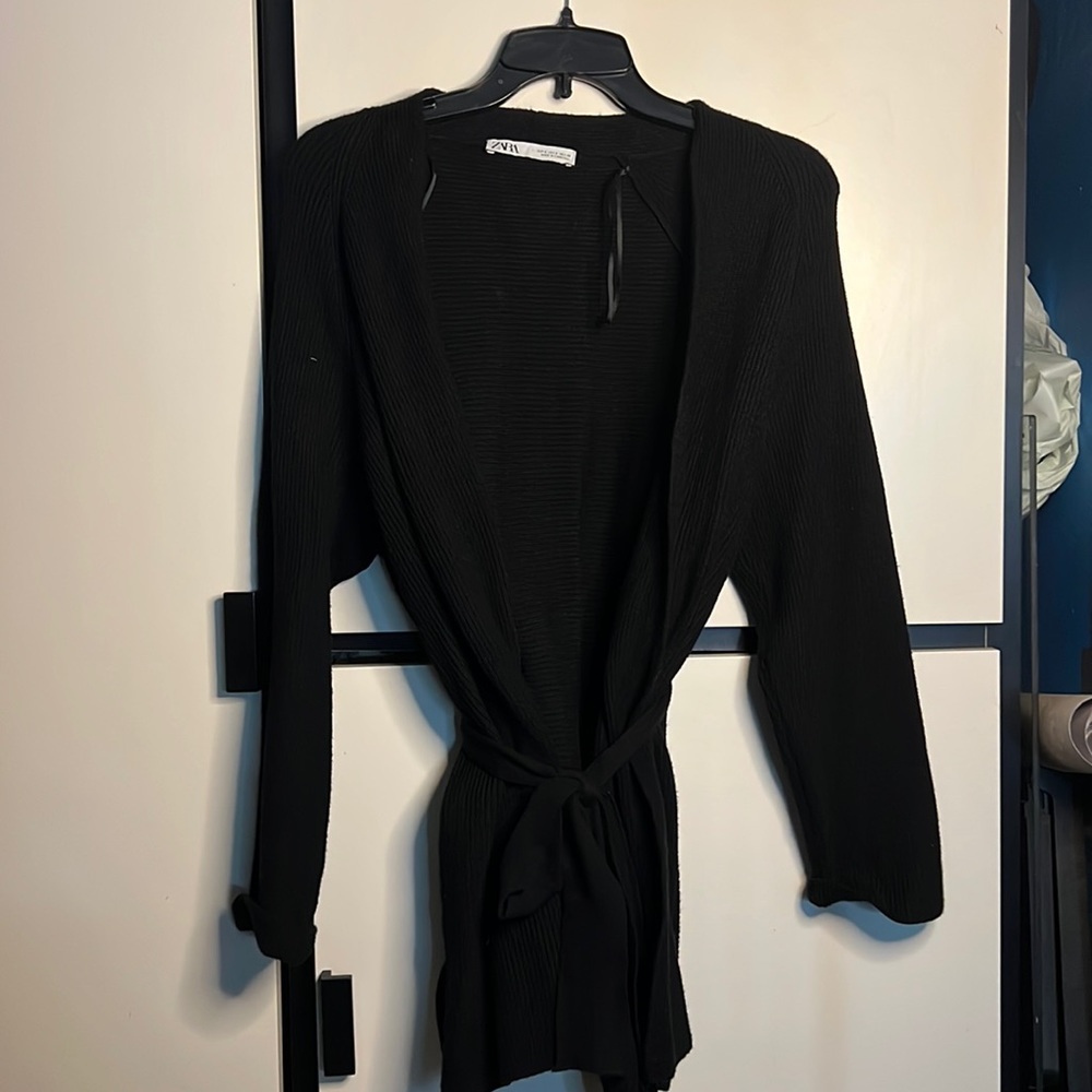 Zara black soft cardigan